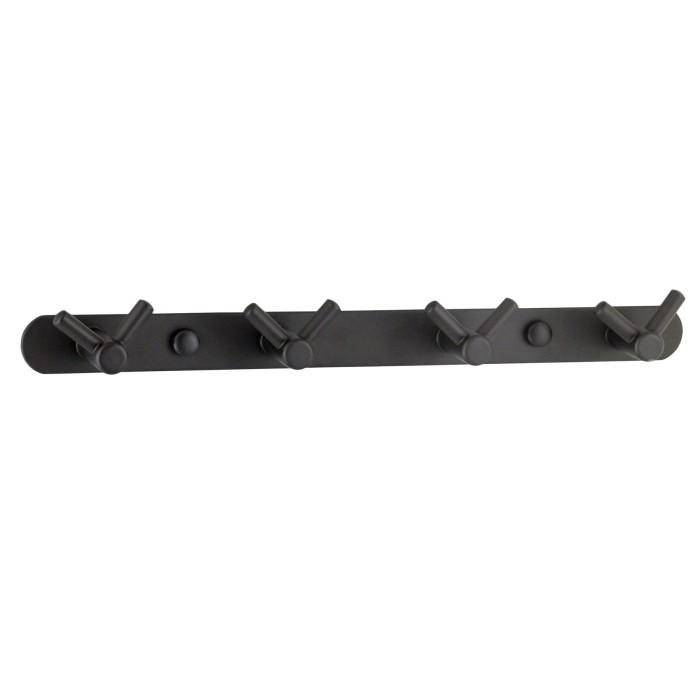 Планка з гачками Globus Lux BS8435-4 чорна матова SUS304 Планка з гачками Globus Lux BS8435-4 чорна матова SUS304