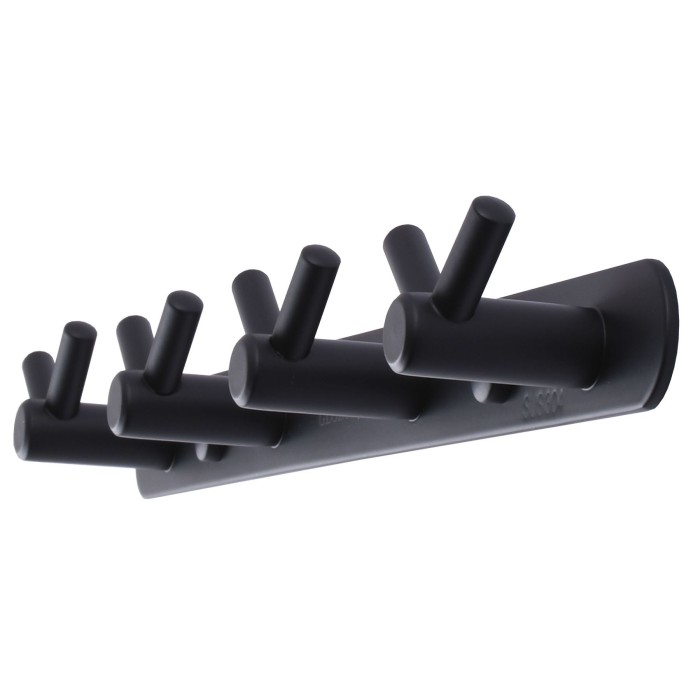 Планка з гачками Globus Lux BS8435-4 чорна матова SUS304 Планка з гачками Globus Lux BS8435-4 чорна матова SUS304