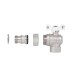 Кран кульовий "Американка" Thermo Alliance Forte 3/4" з антипротіканням кутовий SF223W20