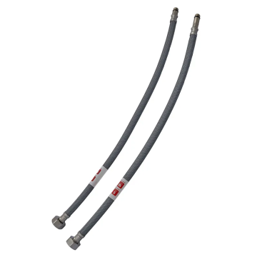 Гнучке підведення Zerix ZHN-02-F1/2"xM10-100 (нейлонове обплетення, гайки нерж) (пара) (ZX5160)