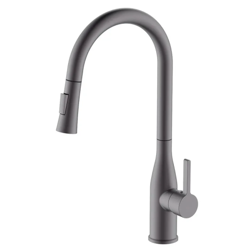 Змішувач для кухні з висувним виливом MIXXUS PREMIUM SUMMER 014 GRAPHITE (Колір графіт) (MI8282)