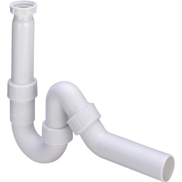Сифон для раковини VIEGA 1 1/2″х50 без патр. 45° пластик білий трубний б/г 102821