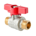 Кран кульовий ШШМ Koer Extreme KE.219-15 - 1/2" MM ручка "метелик" червона (KR5762)