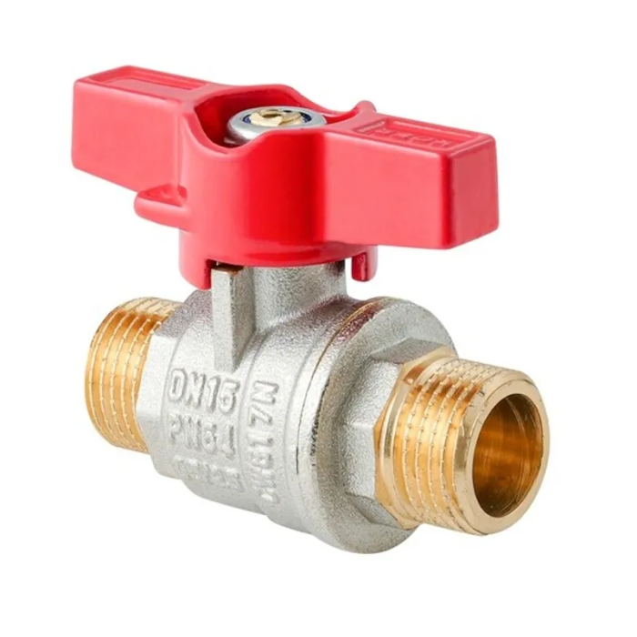 Кран кульовий ШШМ Koer Extreme KE.219-15 - 1/2" MM ручка "метелик" червона (KR5762) Кран кульовий ШШМ Koer Extreme KE.219-15 - 1/2" MM ручка "метелик" червона (KR5762)