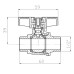 Кран кульовий ШШМ Koer Extreme KE.219-15 - 1/2" MM ручка "метелик" червона (KR5762)