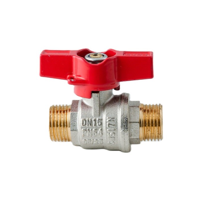 Кран кульовий ШШМ Koer Extreme KE.219-15 - 1/2" MM ручка "метелик" червона (KR5762) Кран кульовий ШШМ Koer Extreme KE.219-15 - 1/2" MM ручка "метелик" червона (KR5762)