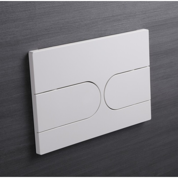 Панель змиву Koer KT-0604-03 240x160x10mm пластикова, кнопка закруглена (колір білий) (KR5322) Панель змиву Koer KT-0604-03 240x160x10mm пластикова, кнопка закруглена (колір білий) (KR5322)