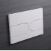 Панель змиву Koer KT-0604-03 240x160x10mm пластикова, кнопка закруглена (колір білий) (KR5322)