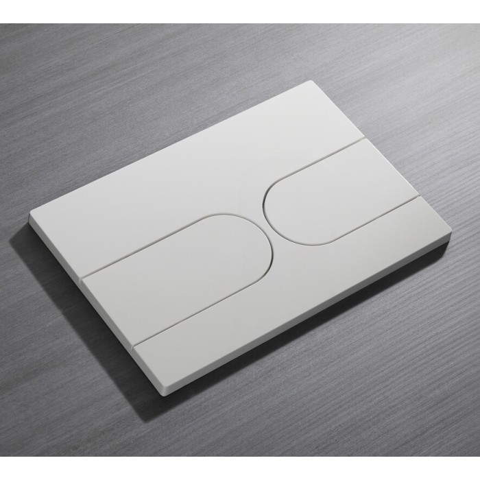 Панель змиву Koer KT-0604-03 240x160x10mm пластикова, кнопка закруглена (колір білий) (KR5322) Панель змиву Koer KT-0604-03 240x160x10mm пластикова, кнопка закруглена (колір білий) (KR5322)