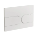 Панель змиву Koer KT-0604-03 240x160x10mm пластикова, кнопка закруглена (колір білий) (KR5322)