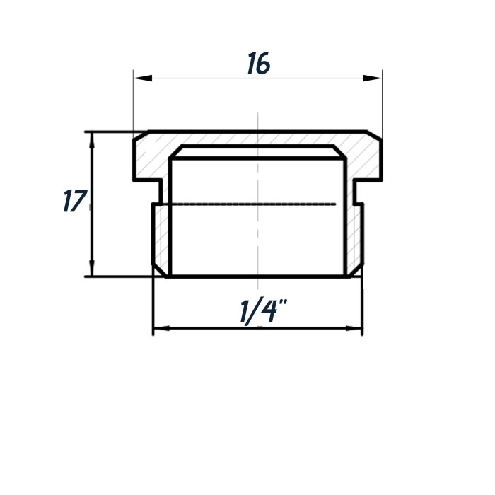 Заглушка 1/4″З латунна LC102S OPTIMUM Заглушка 1/4″З латунна LC102S OPTIMUM