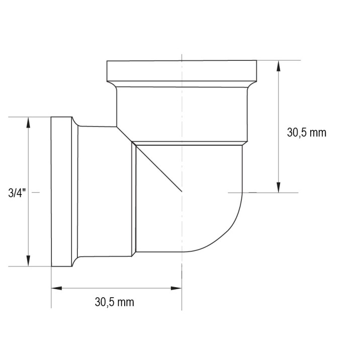 Кут Koer KF.L08F.WN - 3/4'' ВВ (без нікелю) (KR3032) Кут Koer KF.L08F.WN - 3/4'' ВВ (без нікелю) (KR3032)