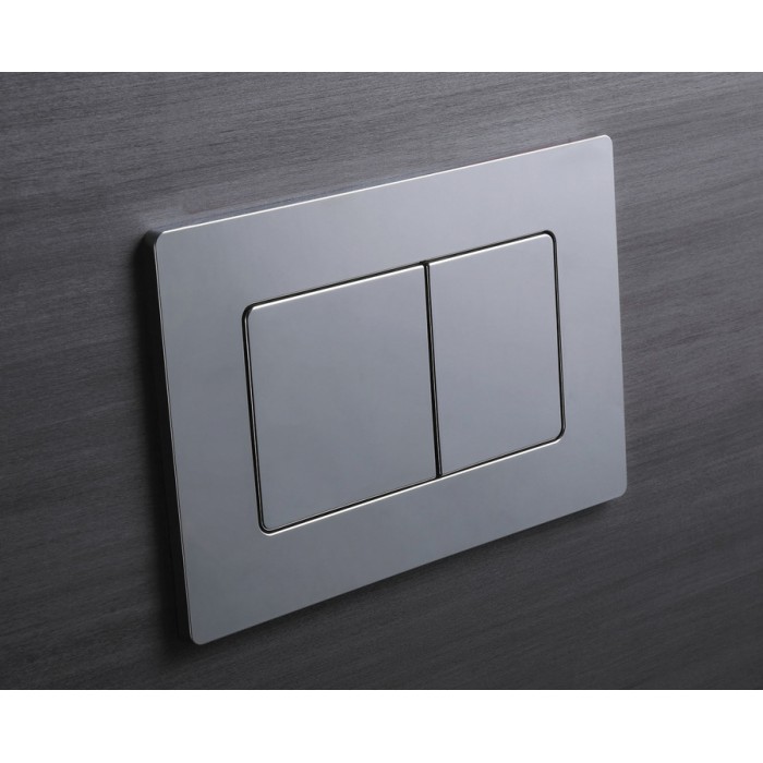 Панель змиву Koer KT-0602-01 240x160x10mm пластикова, кнопка квадратна (колір хром) (KR5178) Панель змиву Koer KT-0602-01 240x160x10mm пластикова, кнопка квадратна (колір хром) (KR5178)