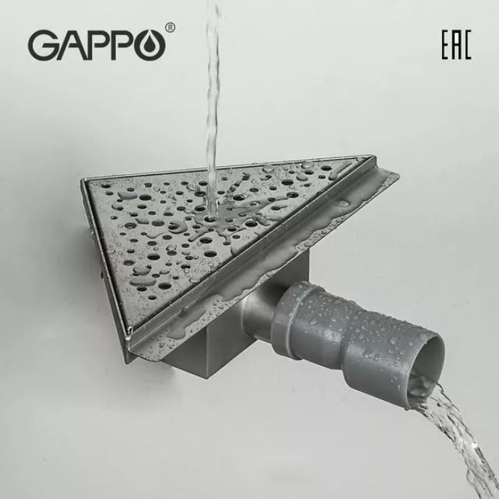 Кутовий трап для душу GAPPO G82020-1, нержавіюча сталь, 200x200 мм Кутовий трап для душу GAPPO G82020-1, нержавіюча сталь, 200x200 мм