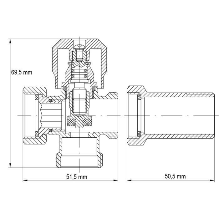 Кран триходовий 3/4x3/4x3/4 Koer KR.521 (KR0148) Кран триходовий 3/4x3/4x3/4 Koer KR.521 (KR0148)