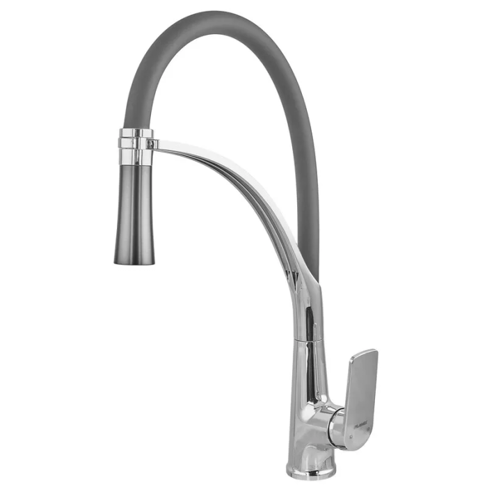 Змішувач для кухні Plamix Lucas-017 SET CHROME REFL.Grey з підведенням (PM0715) Змішувач для кухні Plamix Lucas-017 SET CHROME REFL.Grey з підведенням (PM0715)