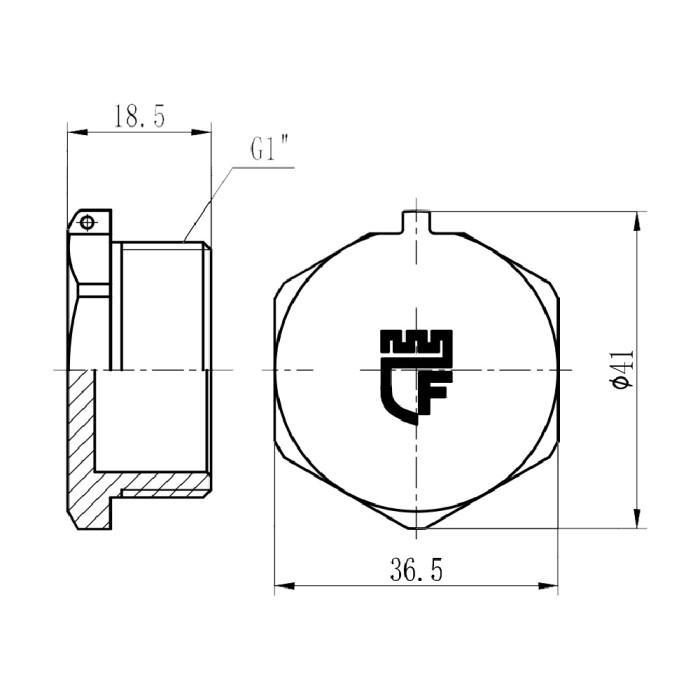 Заглушка Thermo Alliance Forte 1" ЗР SF35325 Заглушка Thermo Alliance Forte 1" ЗР SF35325