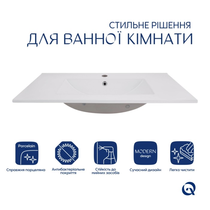 Комплект Albatross: Раковина врізна меблева 820x460x180 мм, White, прямокутна + Донний клапан Pop-up PU02O Комплект Albatross: Раковина врізна меблева 820x460x180 мм, White, прямокутна + Донний клапан Pop-up PU02O