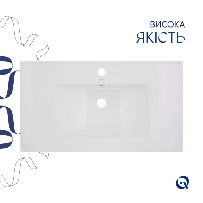 Комплект Albatross: Раковина врізна меблева 820x460x180 мм, White, прямокутна + Донний клапан Pop-up PU02O Комплект Albatross: Раковина врізна меблева 820x460x180 мм, White, прямокутна + Донний клапан Pop-up PU02O