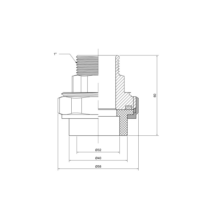 Згін "Американка" PPR Thermo Alliance 32х1" ЗР Згін "Американка" PPR Thermo Alliance 32х1" ЗР