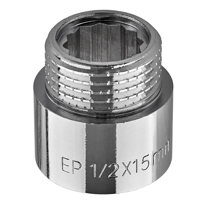 Подовжувач Europroduct EP.E015.Chr - 1/2"MF-15мм хром (EP6122) Подовжувач Europroduct EP.E015.Chr - 1/2"MF-15мм хром (EP6122)