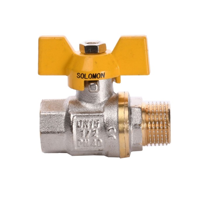 Кран кульовий прямий SOLOMON 1/2″ ЗВ ЖБ PN40 B1008 Кран кульовий прямий SOLOMON 1/2″ ЗВ ЖБ PN40 B1008