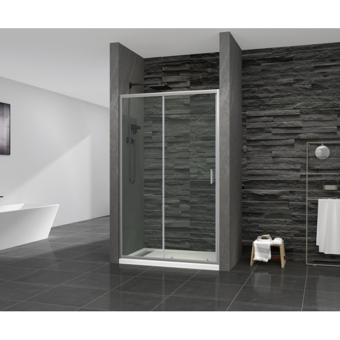 Двері у нішу розсувні MIXXUS PREMIUM DIVERSE SD01-100x185-TR CHROME прозоре скло 5мм (MI7165) Двері у нішу розсувні MIXXUS PREMIUM DIVERSE SD01-100x185-TR CHROME прозоре скло 5мм (MI7165)