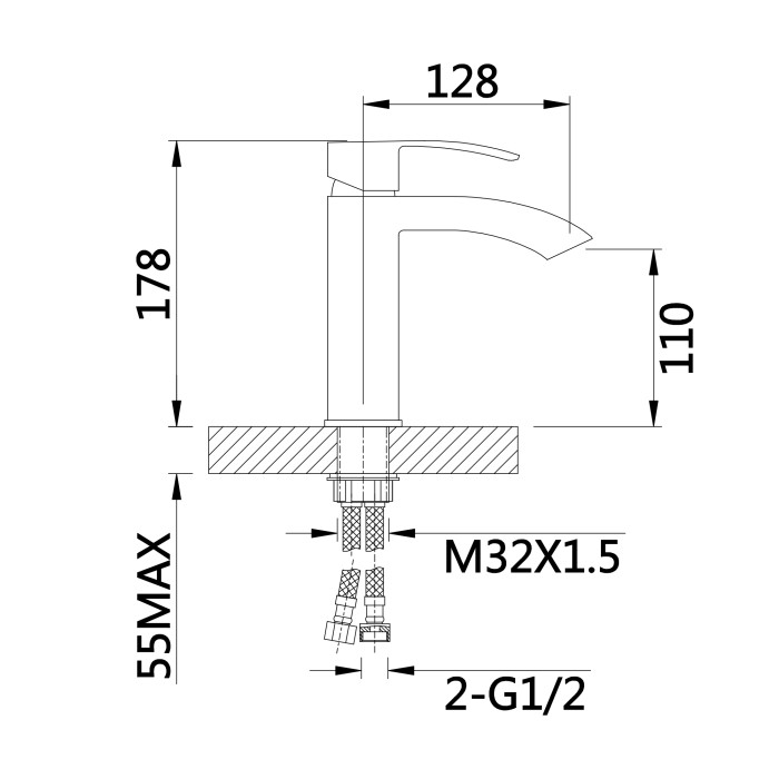 Змішувач для раковини Qtap Swan Cascada QTSWA270CRW45568 Chrome/White Змішувач для раковини Qtap Swan Cascada QTSWA270CRW45568 Chrome/White