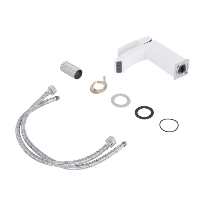 Змішувач для раковини Qtap Swan Cascada QTSWA270CRW45568 Chrome/White Змішувач для раковини Qtap Swan Cascada QTSWA270CRW45568 Chrome/White