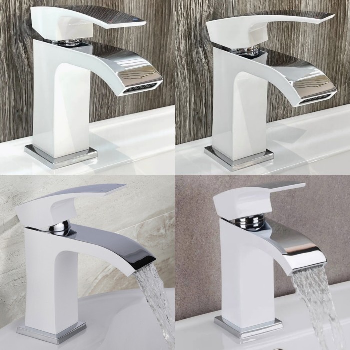 Змішувач для раковини Qtap Swan Cascada QTSWA270CRW45568 Chrome/White Змішувач для раковини Qtap Swan Cascada QTSWA270CRW45568 Chrome/White