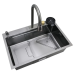 Мийка Mixxus Premium MH7246-SET-01 Nano-Black з вбудованим змішувачем (MX1696)