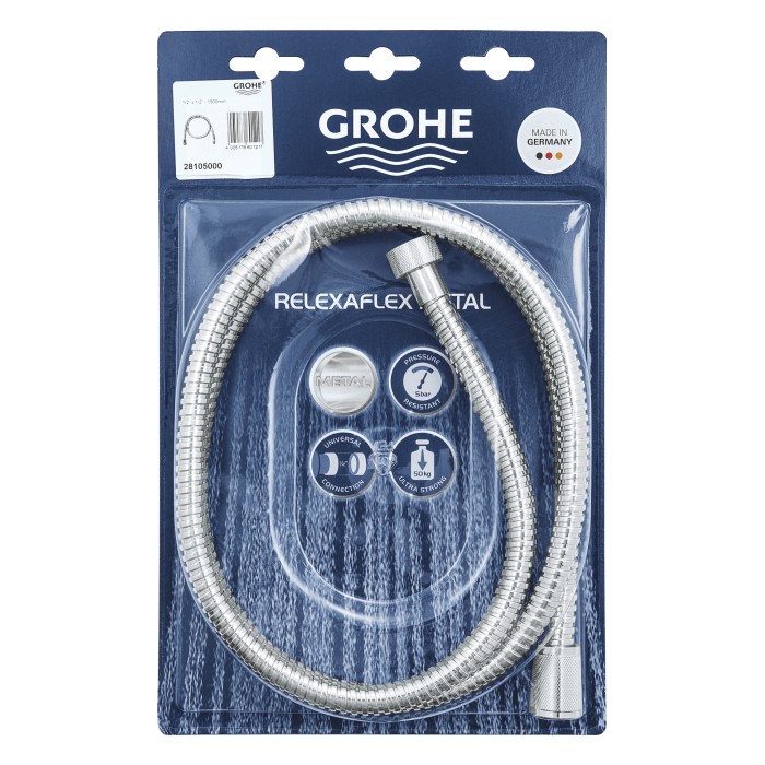 Душовий шланг 1500 Grohe Relexaflex Metal (28105000) Душовий шланг 1500 Grohe Relexaflex Metal (28105000)