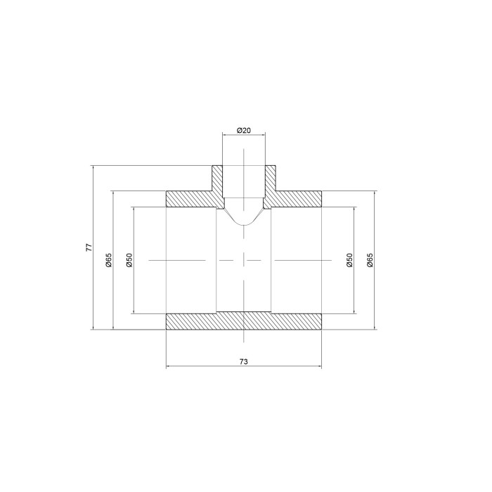 Трійник PPR Thermo Alliance 50х20х50 Трійник PPR Thermo Alliance 50х20х50