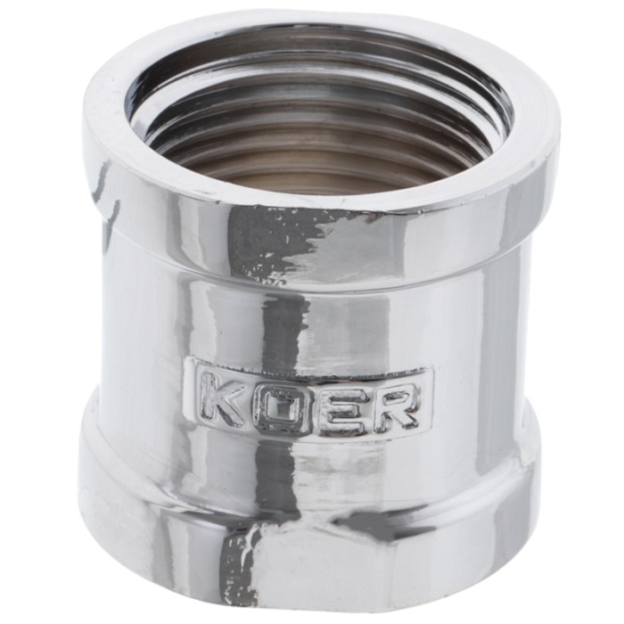 З'єднувальна муфта 3/4" (хром) Koer KF.C08.chr (KF0117) З'єднувальна муфта 3/4" (хром) Koer KF.C08.chr (KF0117)