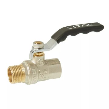 Кран кульовий ITAL PN40 1/2" вн.-зов., ручка, нікель