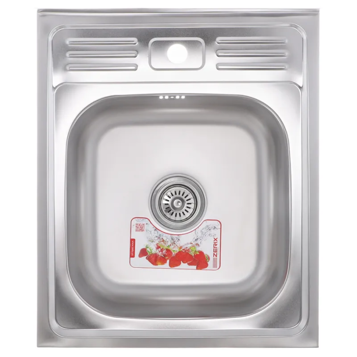 Кухонна мийка накладна ZERIXZ5060-06-160E (satin) (ZX1611) Кухонна мийка накладна ZERIXZ5060-06-160E (satin) (ZX1611)