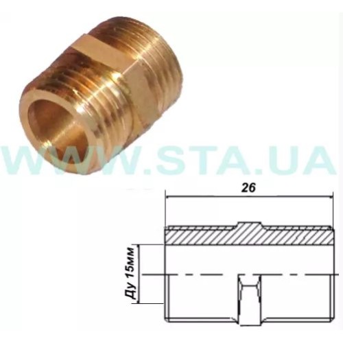 Ніпель    1/2" (під прокл.) STA {20}