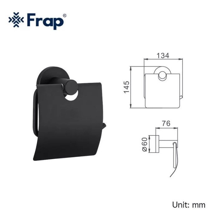 Папіротримач Frap F30203, нержавіюча сталь, чорний Папіротримач Frap F30203, нержавіюча сталь, чорний