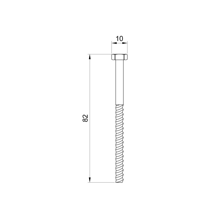 Кріплення унітаза Thermo Alliance Standart 6х80 мм SD103S2 Кріплення унітаза Thermo Alliance Standart 6х80 мм SD103S2