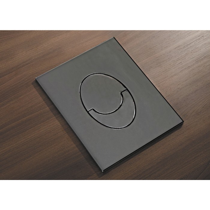 Панель змиву Koer KT-0606-07 157x198x10mm пластикова, кнопка закруглена (колір графіт) (KR5712) Панель змиву Koer KT-0606-07 157x198x10mm пластикова, кнопка закруглена (колір графіт) (KR5712)
