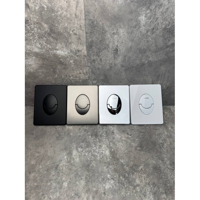 Панель змиву Koer KT-0606-07 157x198x10mm пластикова, кнопка закруглена (колір графіт) (KR5712) Панель змиву Koer KT-0606-07 157x198x10mm пластикова, кнопка закруглена (колір графіт) (KR5712)