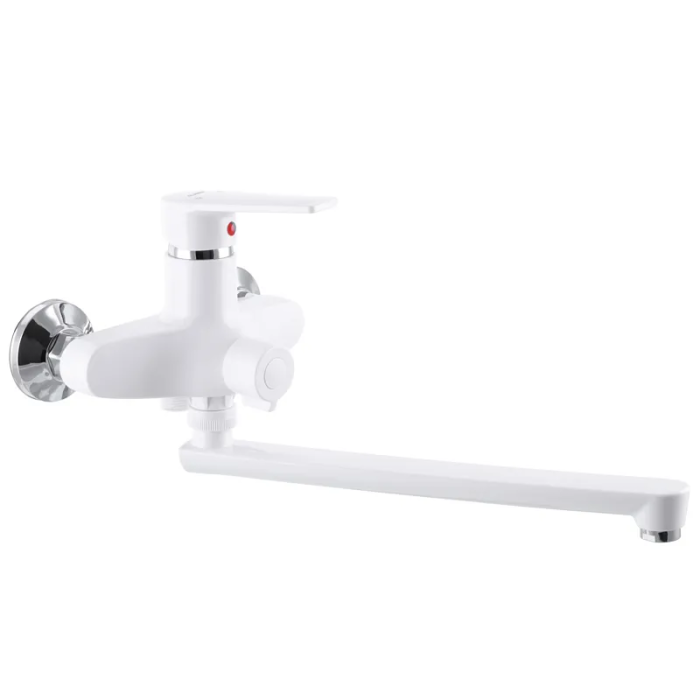 Змішувач для ванни Plamix Oscar-006 Euro Білий (без шланга і лійки) (PM0599) Змішувач для ванни Plamix Oscar-006 Euro Білий (без шланга і лійки) (PM0599)
