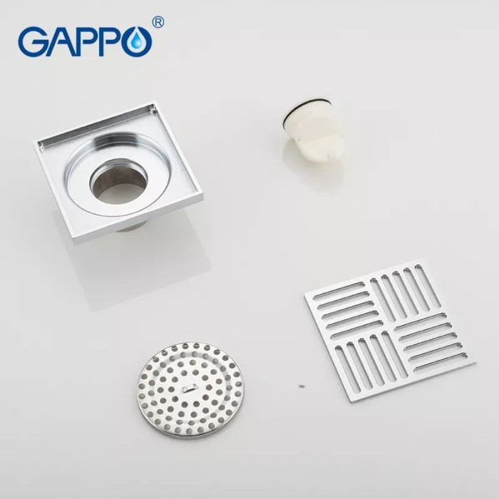 Вертикальний трап GAPPO G81051, латунь, 100х100 мм, хром Вертикальний трап GAPPO G81051, латунь, 100х100 мм, хром