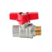 Кран кульовий ГШМ Koer Extreme KE.218-15 - 1/2" FM ручка "метелик" червона (KR5759)
