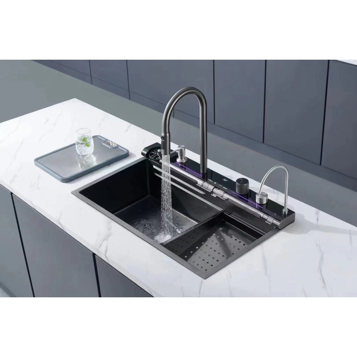 Мийка багатофункціональна Mixxus MH7546-SET-07 DECOR NANO-BLACK з вбудованим змішувачем (MX9578) Мийка багатофункціональна Mixxus MH7546-SET-07 DECOR NANO-BLACK з вбудованим змішувачем (MX9578)