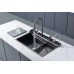 Мийка багатофункціональна Mixxus MH7546-SET-07 DECOR NANO-BLACK з вбудованим змішувачем (MX9578)