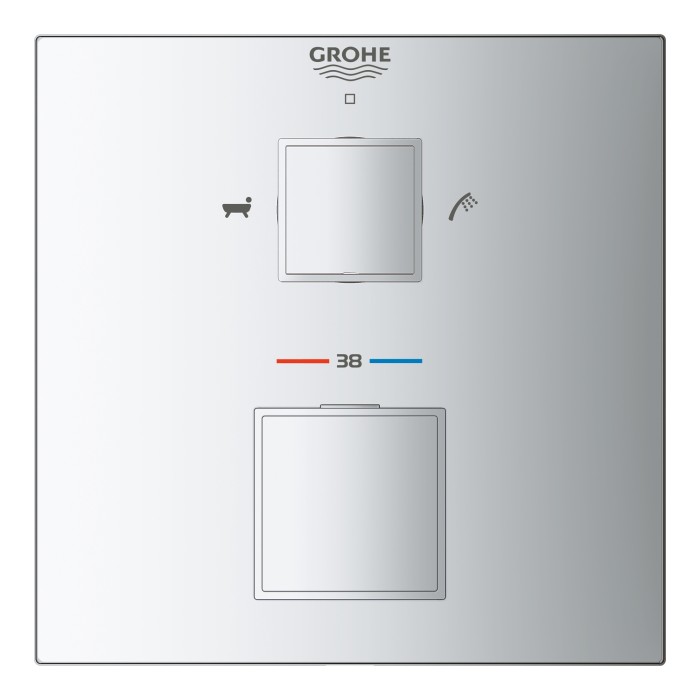 Термостат прихованого монтажу на 2 споживача Grohe Grohtherm Cube (24155000) Термостат прихованого монтажу на 2 споживача Grohe Grohtherm Cube (24155000)