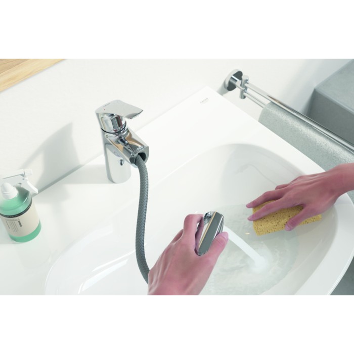 Змішувач для раковини з висувним виливом Grohe Eurosmart New (23976003) Змішувач для раковини з висувним виливом Grohe Eurosmart New (23976003)