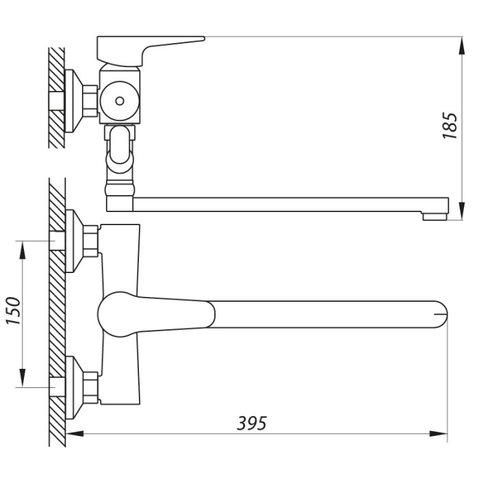Змішувач для ванни Zerix PUD6 045 (ZX2937) Змішувач для ванни Zerix PUD6 045 (ZX2937)