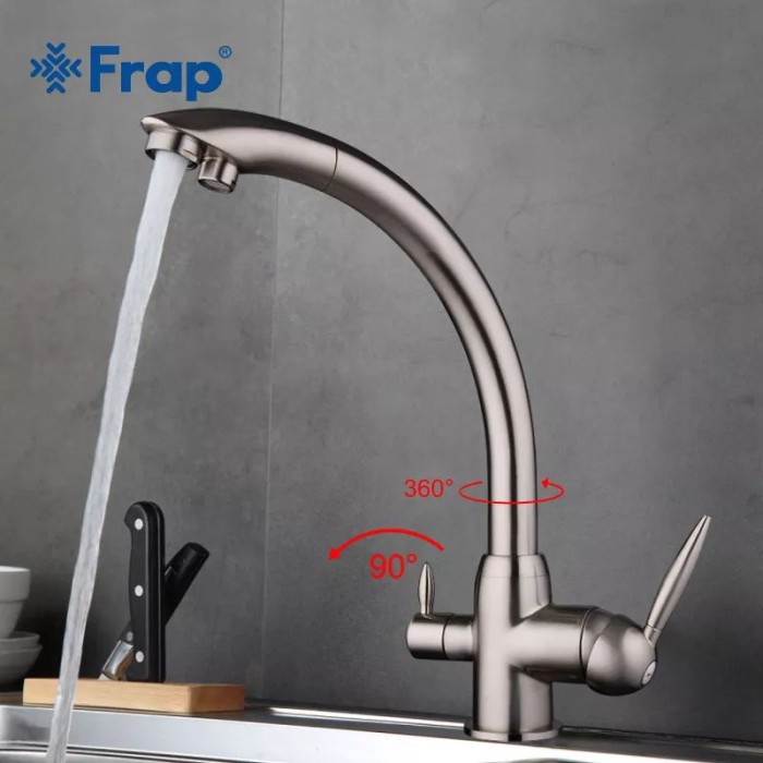 Змішувач для кухні на дві води Frap F4399-5, сатин Змішувач для кухні на дві води Frap F4399-5, сатин